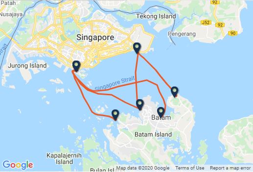 Rutas Ferris a Batam. De Singapur a Indonesia