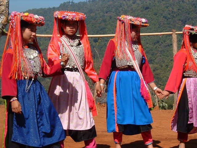 4 chicas en sapa, norte de Vietnam.